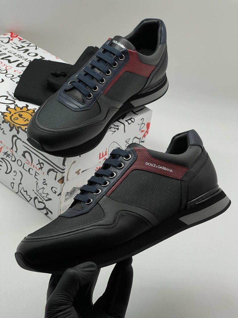 Черные с серым кроссовки Dolce&Gabbana