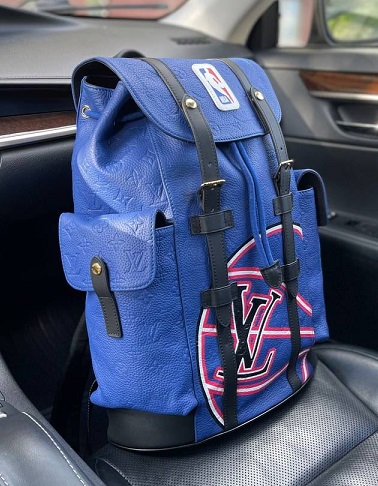 Мужской рюкзак Louis Vuitton Taurillon NBA синий