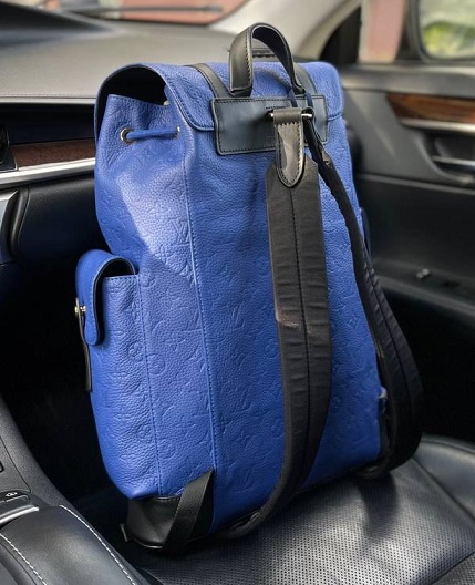 Мужской рюкзак Louis Vuitton Taurillon NBA синий
