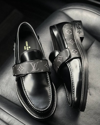 Мужские черные лоферы Louis Vuitton Major