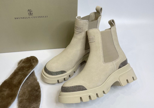 Женские замшевые ботинки Brunello Cucinelli