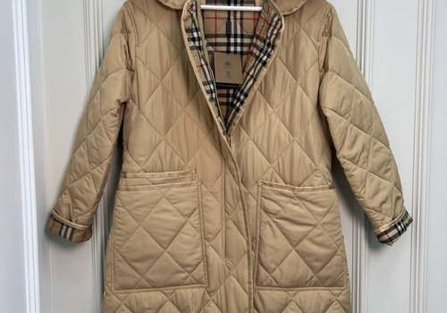Женское бежевое пальто Burberry