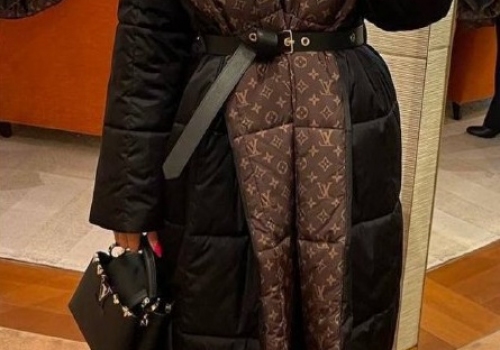 Удлиненный пуховик Louis Vuitton черный женский