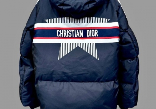 Женский пуховик Christian Dior синий