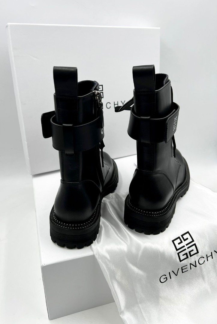 Черные ботинки Givenchy кожаные