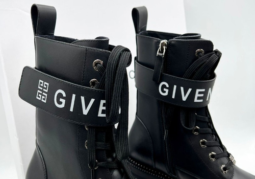Черные ботинки Givenchy кожаные