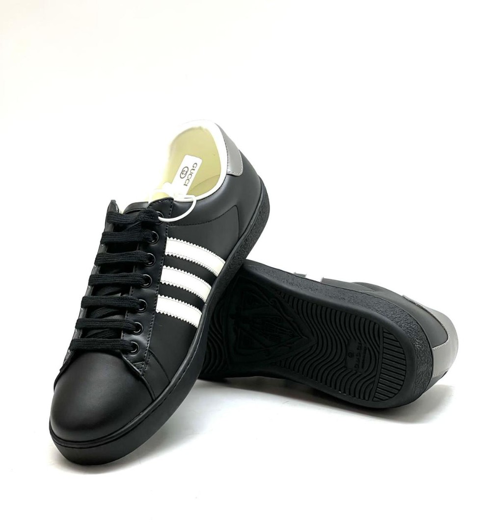 Черные мужские кроссовки Gucci | Adidas