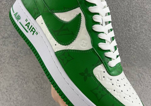 Мужские кроссовки Nike Air Force 1 | Louis Vuitton by Virgil Abloh зеленые
