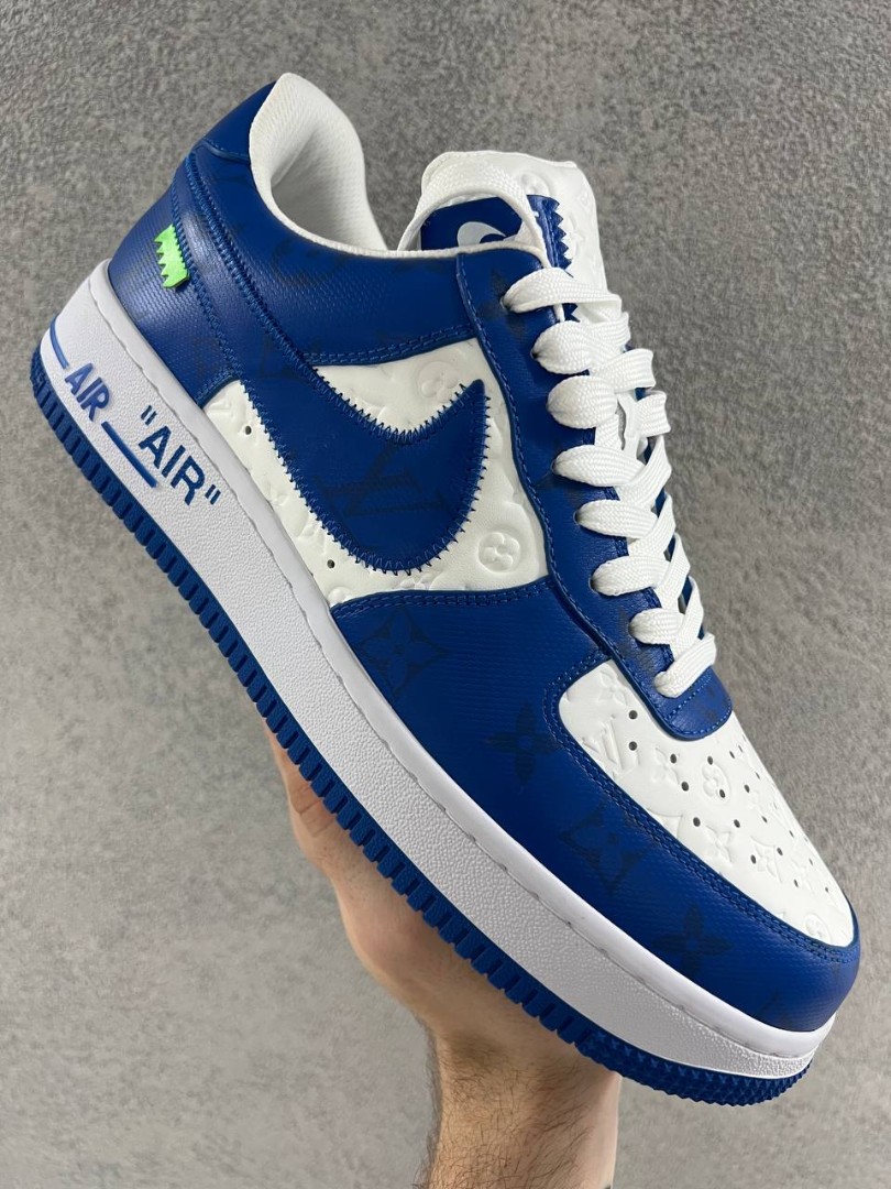 Мужские кроссовки Nike Air Force 1 | Louis Vuitton by Virgil Abloh синие