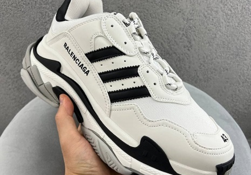 Мужские белые кроссовки Adidas | Balenciaga Triple S