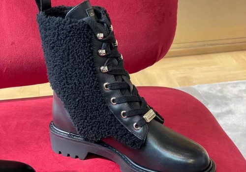 Женские черные ботинки Louis Vuitton