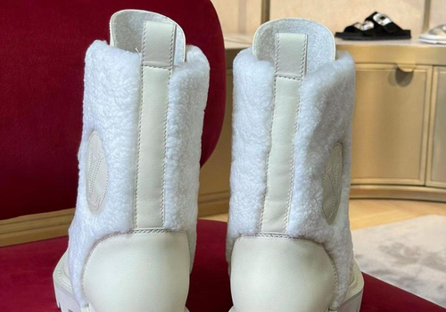 Женские белые ботинки Louis Vuitton