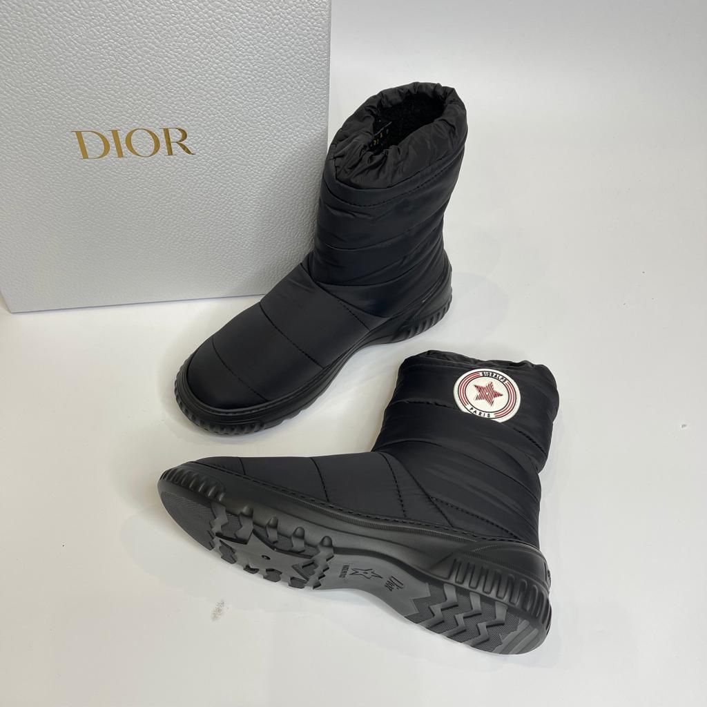 Зимние женские дутики Christian Dior черные