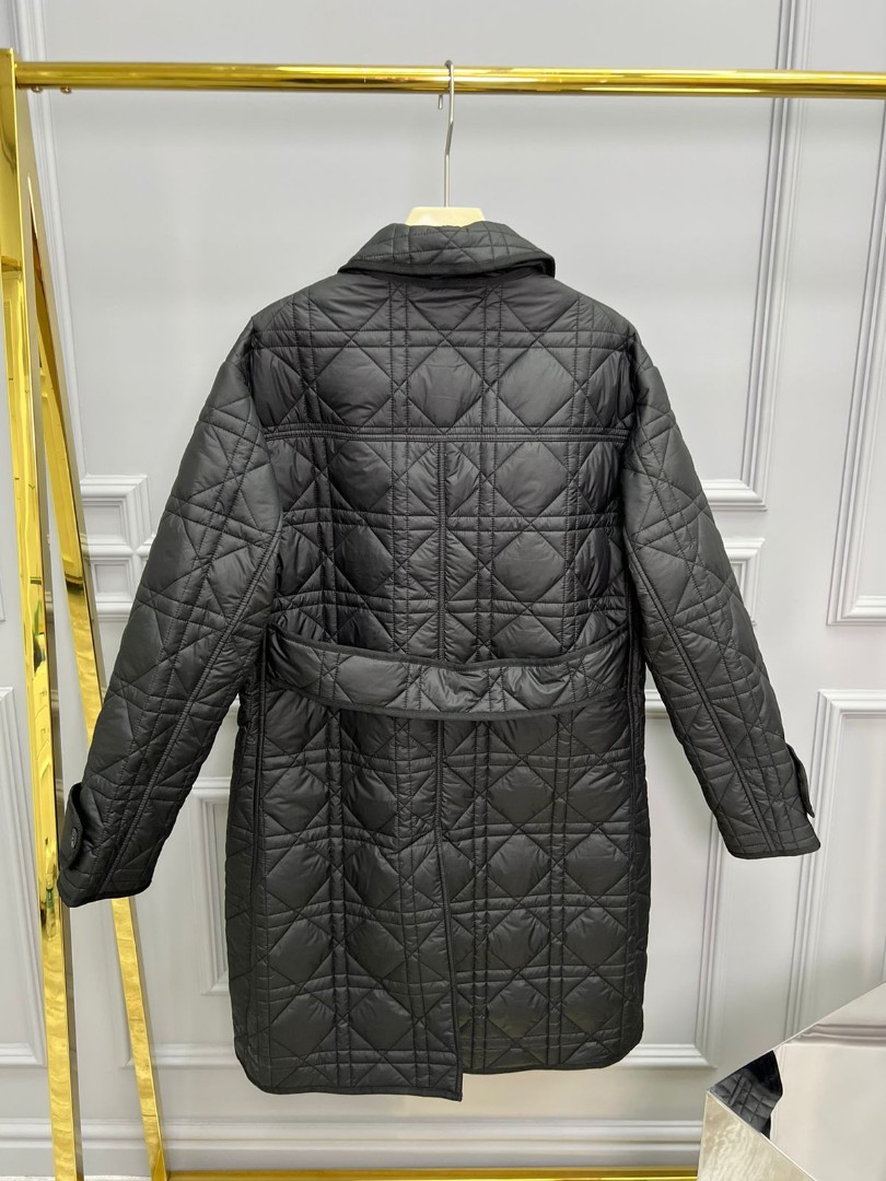 Женское черное пальто Christian Dior