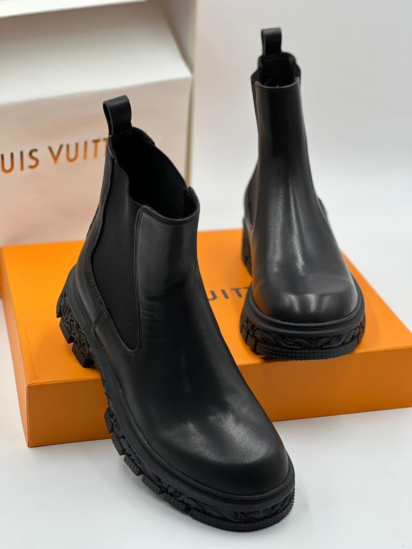 Кожаные полусапоги Louis Vuitton черные