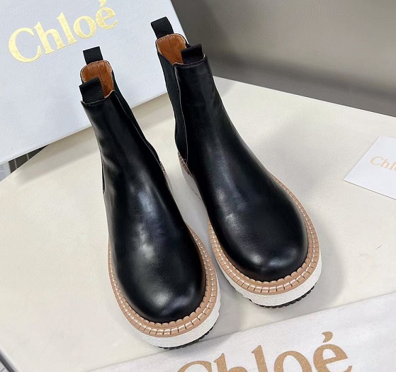 Кожаные черные ботинки Chloe