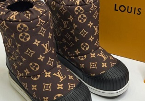 Женские дутики Louis Vuitton коричневые