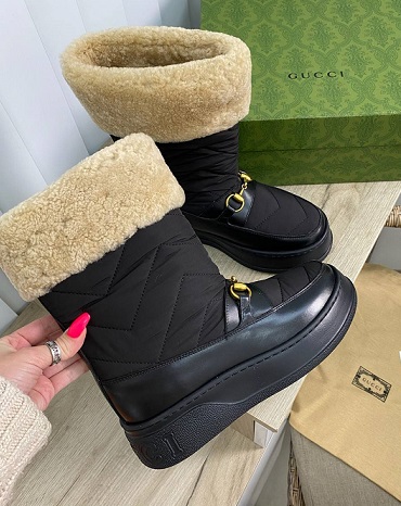Зимние ботинки Gucci черные