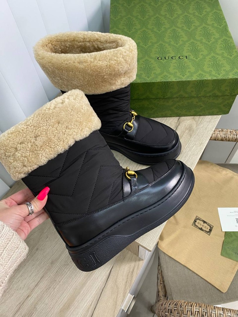Зимние ботинки Gucci черные