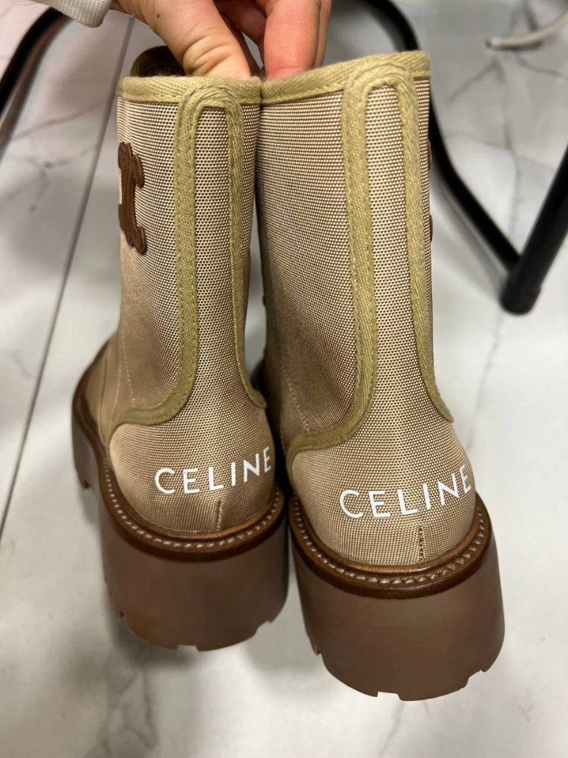 Женские бежевые ботинки Celine
