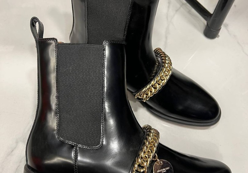 Кожаные черные ботинки Givenchy