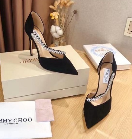 Замшевые босоножки Jimmy Choo черные