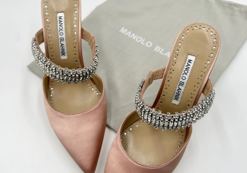 Босоножки Manolo Blahnik пудра