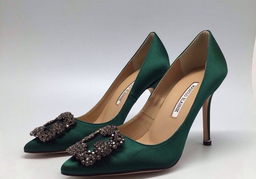 Женские туфли Manolo Blahnik Green