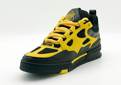 Мужские кроссовки Louis Vuitton Trainer желтые с черным