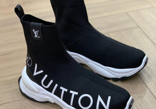 Женские черные кроссовки из текстиля Louis Vuitton