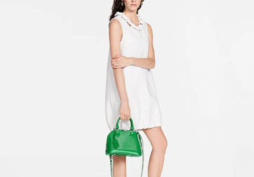 Женская зеленая сумка Louis Vuitton Alma BB