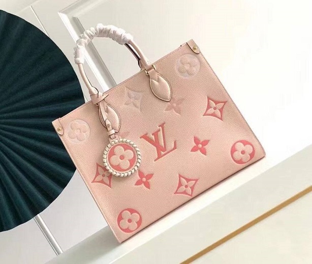 Женская сумка Louis Vuitton Onthego MM розовая