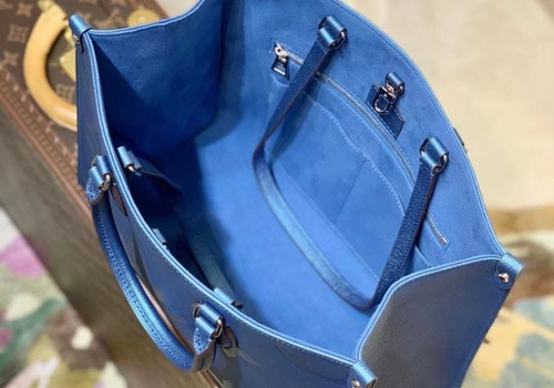 Женская синяя сумка Louis Vuitton Onthego MM