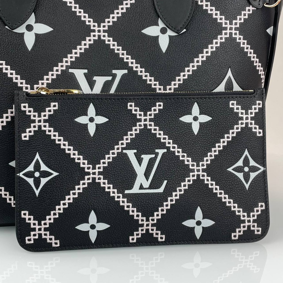 Женская сумка-тоут Louis Vuitton NeverFull MM черная