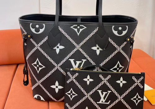 Женская сумка-тоут Louis Vuitton NeverFull MM черная