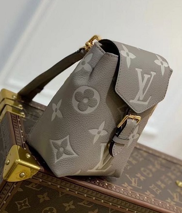 Серый кожаный рюкзак Louis Vuitton The Tiny Mini