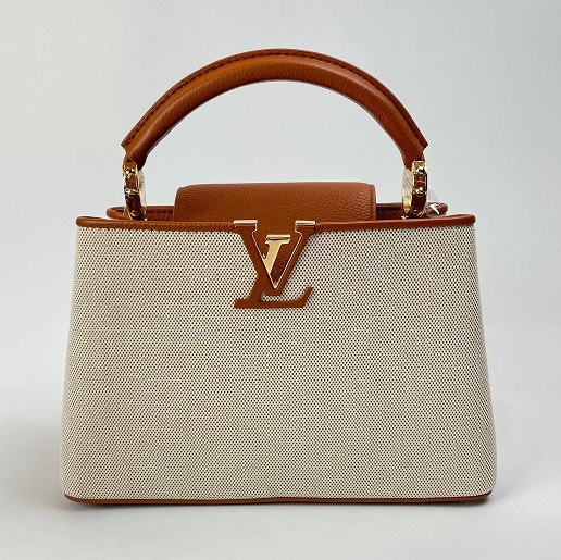 Кожаная сумка Louis Vuitton Capucines BB текстиль