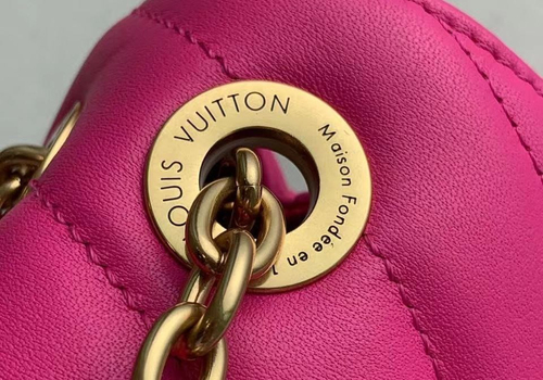 Женская кожаная сумка Louis Vuitton New Wave MM розовая