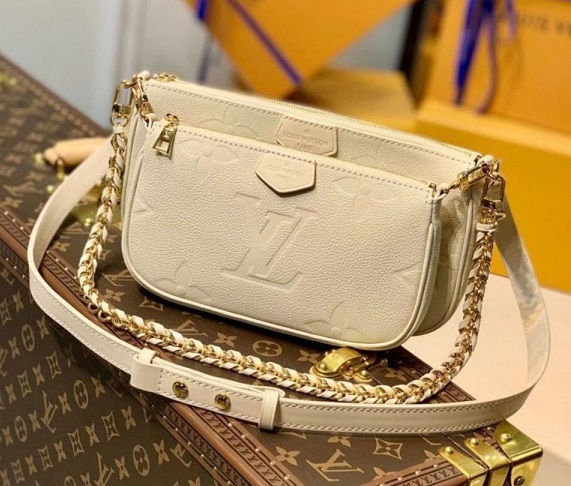 Женская сумка Louis Vuitton Multi Pochette бежевая