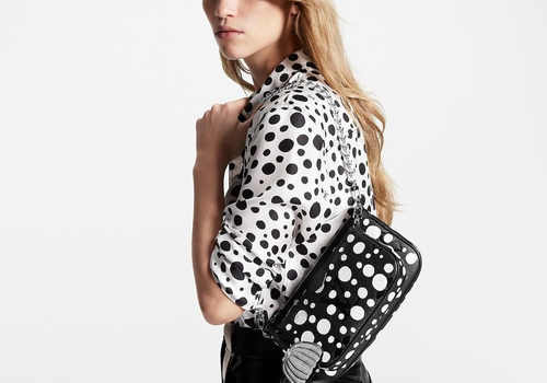 Женская сумка Louis Vuitton Multi Pochette LV x YK чернаяvc с белым