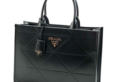 Женская кожаная сумка Prada Symbole черная