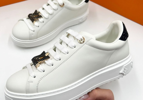 Кожаные белые кроссовки Louis Vuitton Time Out