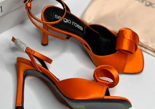 Оранжевые босоножки Sergio Rossi