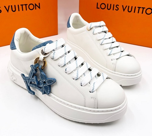Женские белые кроссовки Louis Vuitton Time Out