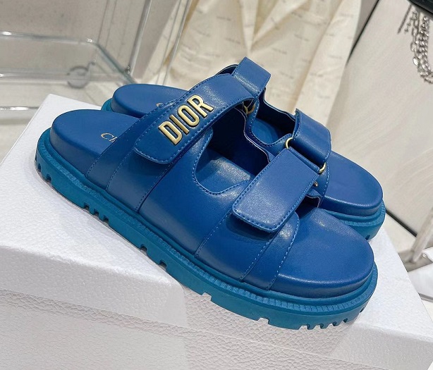 Женские голубые сандалии Christian Dior