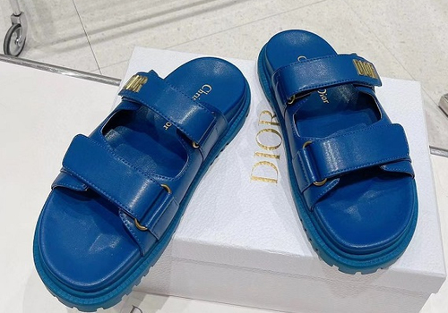 Женские голубые сандалии Christian Dior