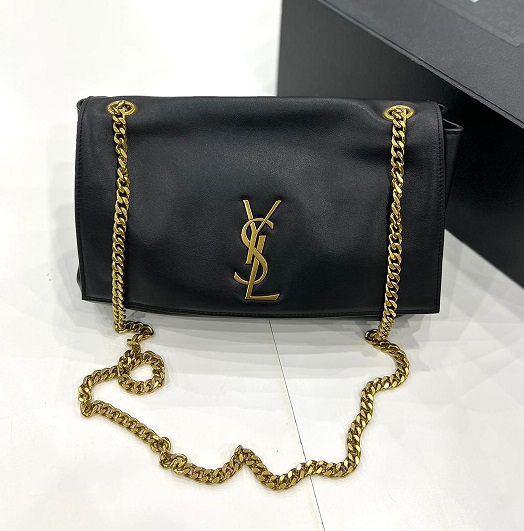 Кожаная черная сумка Yves Saint Laurent Kate