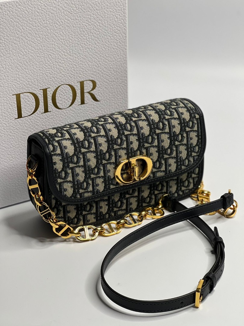 Женская сумка Christian Dior 30 Montaigne Avenue синяя