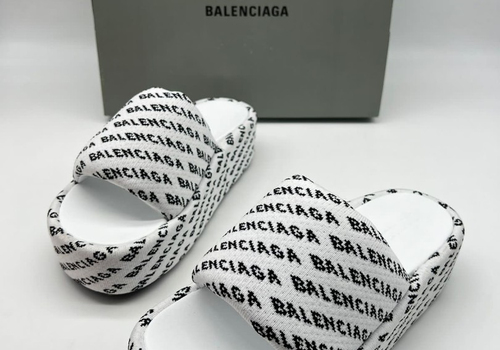Женские белые шлепанцы Balenciaga
