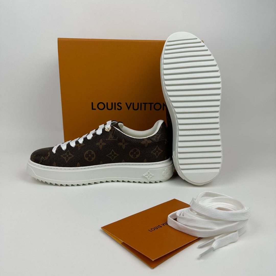 Женские коричневые кроссовки Louis Vuitton Time Out